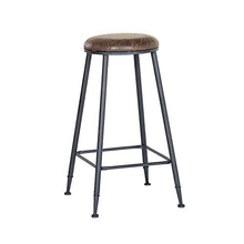 YS Sedia Sgabello da Bar Sedile da Bar, Rotondo da Pranzo Alto con Poggiapiedi Struttura in Metallo Nordico per il Tempo Libero Semplice e Moderno per Cucina Pub Cafe,# 2
