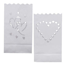 ARTFFEL Vola 30Pcs Hollow Fuori la Luce avvolge la Carta Fatta a Mano Fai da Te lumino votivo Lanterna avvolge Borsa Romantica for la Festa Nuziale Camera da Letto (Doppie Cuori) .Compleanno