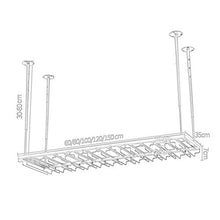 zxcvb Portabottiglie Portabottiglie Rovesciato in Metallo Nero Industriale ， Porta Stelo per Soffitto Sospeso ， Applicazione per Decorazione Regolabile in Altezza