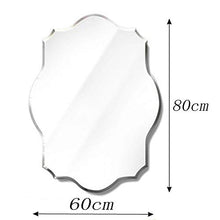 Bathroom mirror Semplice Specchio a Forma di Specchio a Specchio HD Specchio antiriflesso Antiscivolo Resistente all'abrasione Specchio da Trucco Argento per Bagno/Soggiorno/Hotel