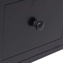 FAMIROSA Armadietto con 6 Cassetti Nero 60x30x75cm, Legno di Paulownia