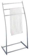 Wenko 166051000 Aluminio Almeria - Portasciugamani in Acciaio Verniciato a Polvere, 43,5 x 87,5 x 28 cm, Effetto Alluminio