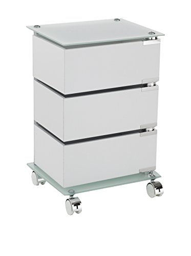 Wink design, Green Bay, Cassettiera con Ruote, MDF, Bianco