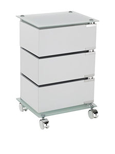 Wink design, Green Bay, Cassettiera con Ruote, MDF, Bianco