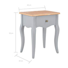 Qnotici Comodini con cassetti Comodino Comodino Comodino per Camera da Letto Mobili Soggiorno 40x30x50 cm, Grigio e Marrone