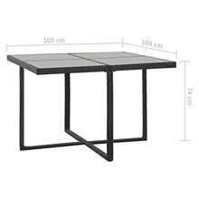 Fesjoy Set da Pranzo in Sintetico per Giardino in Rattan Rota PE Outdoors 1 Tavolo 4 sedie e 8 Cuscini