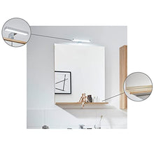 Fackelmann - Set di mobili da Bagno con Specchio LED da 60 cm e 5 Pezzi, Colore: Grigio Antracite