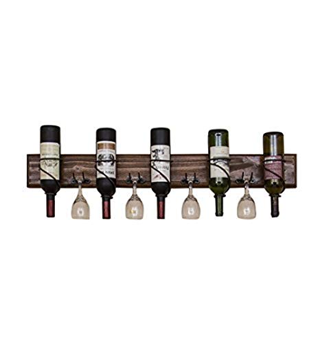 Scaffale Legno Porta Vino Scaffale Vini A Muro Porta Bottiglie E Vetro - Portabottiglie Da Parete, Portabottiglie Da Vino, Cucina Domestica E Decorazione Bar