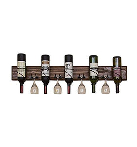 Scaffale Legno Porta Vino Scaffale Vini A Muro Porta Bottiglie E Vetro - Portabottiglie Da Parete, Portabottiglie Da Vino, Cucina Domestica E Decorazione Bar