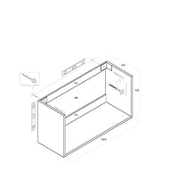 tft Mobile da Bagno Sospeso con Lavabo Specchio e Lampada a LED FEBE Rovere Naturale
