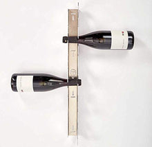 SchMIDINNOVATION, scaffale per vino, da parete, in alluminio, metallo, per bottiglie, vino, champagne, senza plastica, 61,3 cm x 4,6 cm x 7,8 cm, per fino a 10 bottiglie