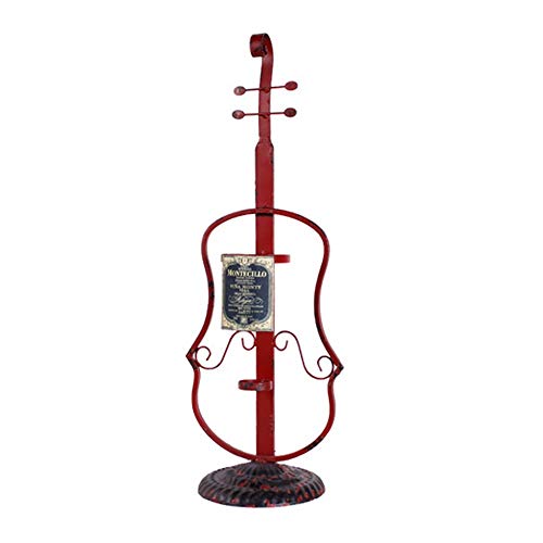 TYXL Porta Bottiglie Acqua Retro Cremagliera del Vino Europeo Decorazione Violin Bar Contatore Vino Cremagliera in Ferro Battuto Vino Cremagliera Decorazione Ornamenti Artigianali