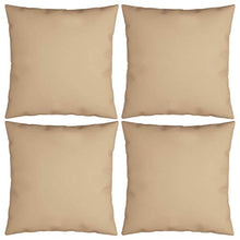 Buyounger Cuscini Decorativi 4 pz Beige 50x50 cm in Tessuto