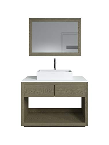 Badplaats B.V. Mobili da Bagno Atlas 110 cm Marrone - Armadio mobiletto lavabo Mobili Armadietto