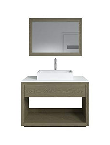 Badplaats B.V. Mobili da Bagno Atlas 110 cm Marrone - Armadio mobiletto lavabo Mobili Armadietto
