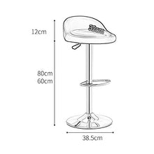 SANSHUI Barra Rotonda Sgabelli Insieme di 2 Cuoio con Il Poggiapiedi Regolabile in Altezza Sedia Girevole della Cucina della Casa Bar Stool Sgabello Backless 0916