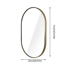 LLG Household Items& Specchio for Il Trucco Parete Specchi for Il Salone d'oro, d'oro Elliptical Mirror Bathroom Specchio a Parete Grooming Specchio Bagno Specchio