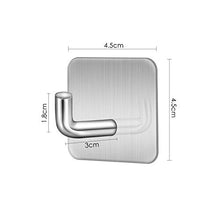 ZSTKEKE Adesivo Ganci Portasciugamani 4PZ,impermeabile Appendiabiti a Parete Acciaio Inox Cappotto Gancio Per bagno, cucina
