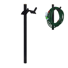 Relaxdays Sostegno Porta Tubo per il Giardino, Autoportante, per Tubi Lunghi 61 m, Acciaio, HLP 107,5 x 25 x 18 cm, Nero