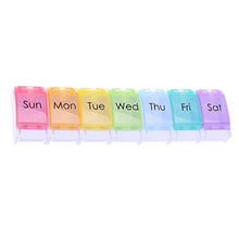 DOITOOL - Contenitore per pillole da viaggio, 1 pezzo, per pillole settimanali, colorato, portatile, 7 scomparti, mini organizer per tablet medicinali