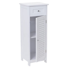 Mendler Arredo bagno serie HWC-F75 MDF bianco 30x32x88cm armadietto cassettiera