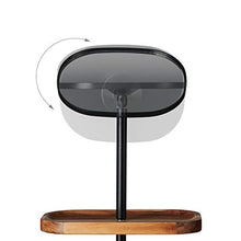Relaxdays Specchio Trucco, 2 Ripiani Legno, Regolabile, da Tavolo per Bagno & Corridoio, HLP 40x30x14 cm, naturale/nero