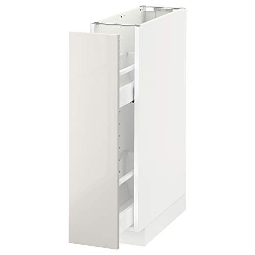 METOD base armadio/estraibile int raccordi 20x61.8x88 cm bianco/Ringhult grigio chiaro