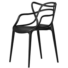 sedie da giardino nero plastica | giardino esterno arredo.Sedia impilabile resistente alle intemperie 4X | Mobili per balcone per terrazza o giardino, sedia da cucina caricabile fino a 160 kg