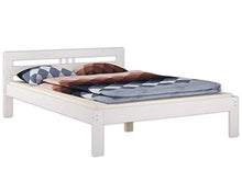Erst-Holz Solido Elegante Letto Bianco in Pino massello 120x200 con doghe rigide 60.64-12W