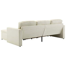 vidaXL Divano Letto Modulare a 3 Posti Divano Componibile per Tre Persone Divanetto Poltrone Arredo per Salotto Arredamento Crema in Similpelle