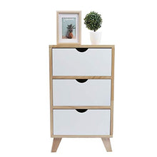 Dsrgwe Comodini Casalingino Comodino con 3 Cassetti Tavolo Notturno Facile Indtallazione per Camera da Letto Indoor