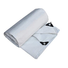 WSHA Tarpaulina Bianca Resistente alle intemperie, Telo Resistente con Occhielli e Bordi rinforzati, per mobili da Giardino Copertina per Camion a Effetto Serra,6X8M