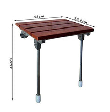 Accessori da bagno - Pieghevole parete di legno solido a parete doccia Sedile Sgabello for donna pieghevole Legno cambiare le scarpe e anziani in stato di gravidanza Sgabello pesante antiscivolo Bath