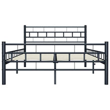 vidaXL Giroletto con Rete a Doghe Elegante Classico Robusto Resistente Arredo Casa Struttura Telaio Letto Nero in Acciaio 120x200 cm
