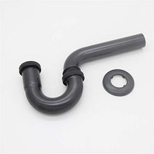 KELWF Trappola per Bottiglie Sifone Tondo in Ottone Kit P-Trap Antico/Nero Vasca da Bagno per lavabo con Scarico Pop-up Balck 1