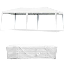 Goplus Gazebo da Giardino Pieghevole 3 X 6 m Tenda Padiglione da Giardino per Campeggio, Facile da Trasportare con Borsa (Bianco)