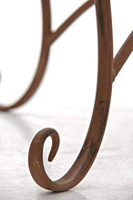 CLP Tavolino Rotondo da Giardino Nostalgico in Ferro Sheela I Tavolo Tondo Balcone Romantico Ø 76 CM Alt 69 CM, Colore:Bianco Crema