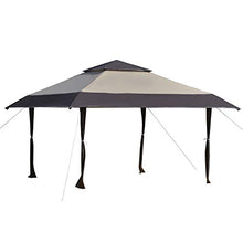 Outsunny Gazebo da Giardino Pieghevole 3.96x3.96m in Metallo, Gazebo Portatile con Borsa da Viaggio, Cachi