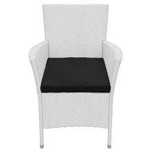 FAMIROSA Sedie da Giardino 6 pz con Cuscini in Polyrattan Bianco Crema-4416