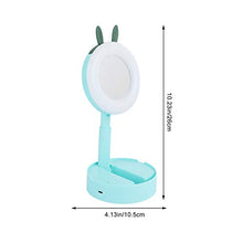 Uonlytech Illuminato Vanity Specchio Per Il Trucco Pieghevole Cervi Orecchio LED di Tocco Del Sensore di Luce Up Specchio Portatile Illuminato Controsoffitto Specchi per La Casa Tavolo