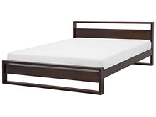 Beliani Letto Matrimoniale in Legno di Pino Scuro a Doghe 180 x 200 cm Giulia