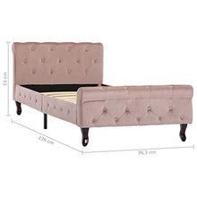 Tidyard Struttura Letto Singolo Chesterfield in Velluto Rosa 90x200 cm,Giroletto Singolo Chesterfield in Velluto Rosa 90x200 cm,Telaio Letto Singolo Chesterfield in Velluto Rosa 90x200 cm