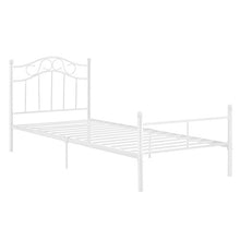 [en.casa] Letto Singolo Metallo 120x200 Bianco Letto per Ragazzi per Adulti