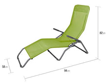 VERDELOOK Lettino Basculante Riccione 94x58x82 cm, Verde, per arredo Esterni e Giardino