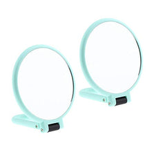 Doppio lato specchio stand normale e 5x 10x ingrandimento maniglia regolabile verde