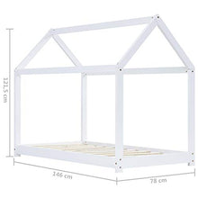 FAMIROSA Giroletto per Bambini Bianco in Massello di Pino 70x140 cm-3349
