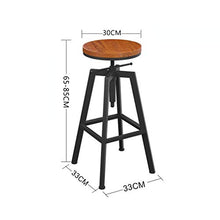 Tuqia Mobili Sollevabile Sgabelli da Cucina, Industria Retro Sgabelli di Uso della casa Isola della Cucina Bancone Sgabelli Dimensioni: 33 * 33 * 65-85CM Casa Arredamento (Color : #1)