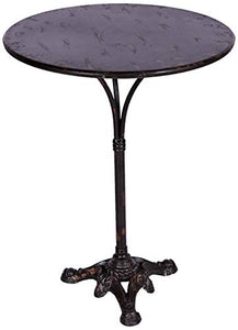 Better & Best 2841101 – Tavolo Rotondo in Ferro, con Piede Centrale, 56 x 56 x 73 cm, Colore: Nero Roto