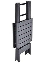 Tomaino Tavolo da Giardino Pieghevole in plastica Effetto Legno 79x72x70 (Antracite)