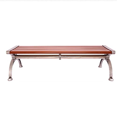 Outdoor furniture Panchina da Parco per impieghi gravosi Panca da Giardino per Cortile, Panca per Il Tempo Libero all'aperto Resistente alle intemperie, Telaio in Alluminio pressofuso antiruggine